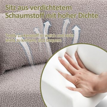 Powerwill Schlafsofa 3-Sitzer-Designsofa aus weichem Samt, Dreisitzer mit Bettfunktion 1 Teile, Stabile Metallbeinstütze