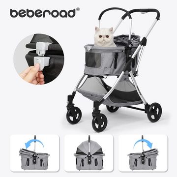 beberoad Hundebuggy Hundewagen Haustierwagen mit Klappfunktion Pet-Stroller