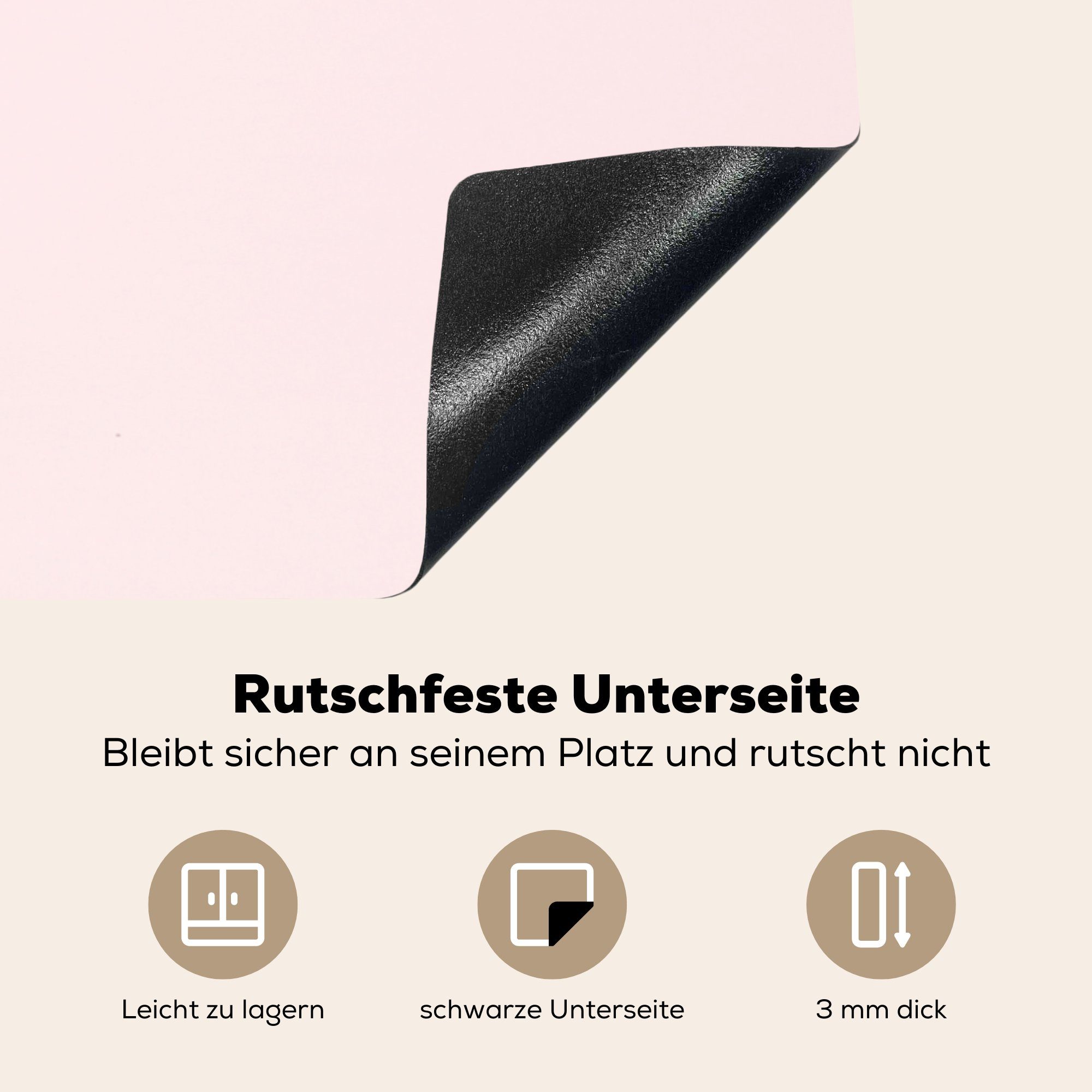 cm, 78x78 Herdblende-/Abdeckplatte Arbeitsplatte Regenbogen MuchoWow küche Soldat - Ceranfeldabdeckung, - für Abstrakt, - (1 Vinyl, Blase tlg),