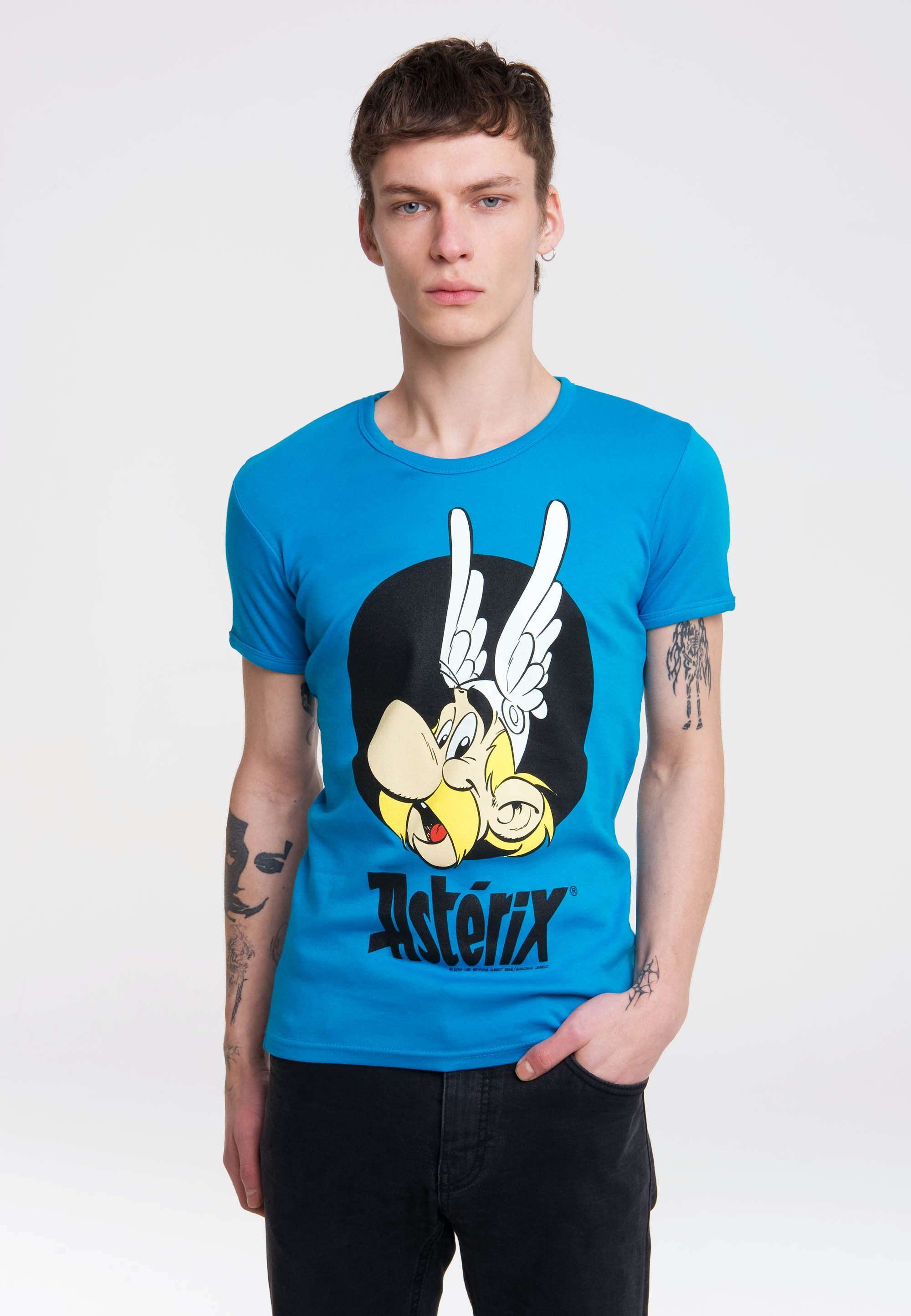 Asterix witzigem mit LOGOSHIRT T-Shirt Vintage-Print