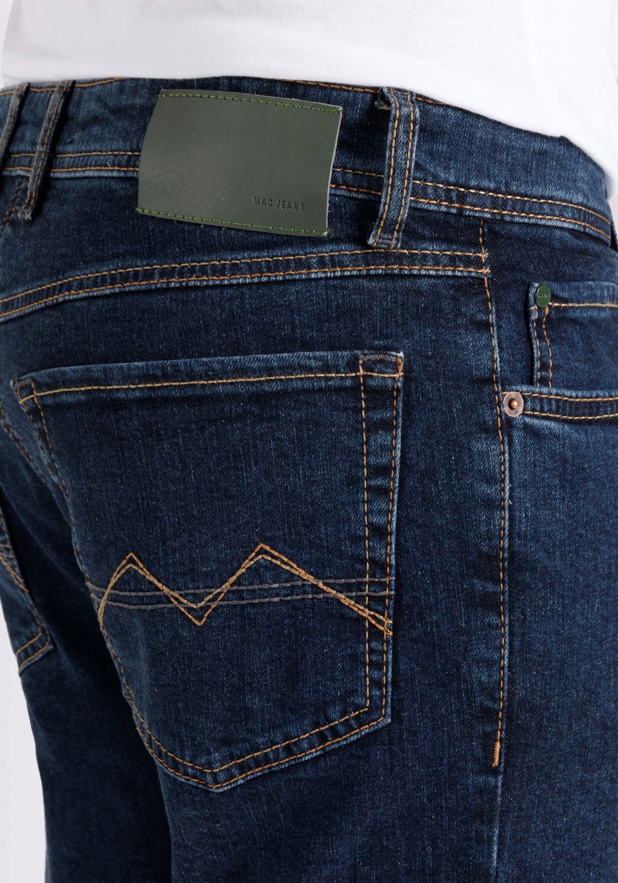 MAC Straight-Jeans Arne mit in gepflegter Stretch Optik, stonewash blue