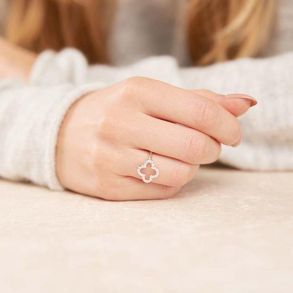 Unique Silberring Ring Kleeblatt von Unique günstig online kaufen