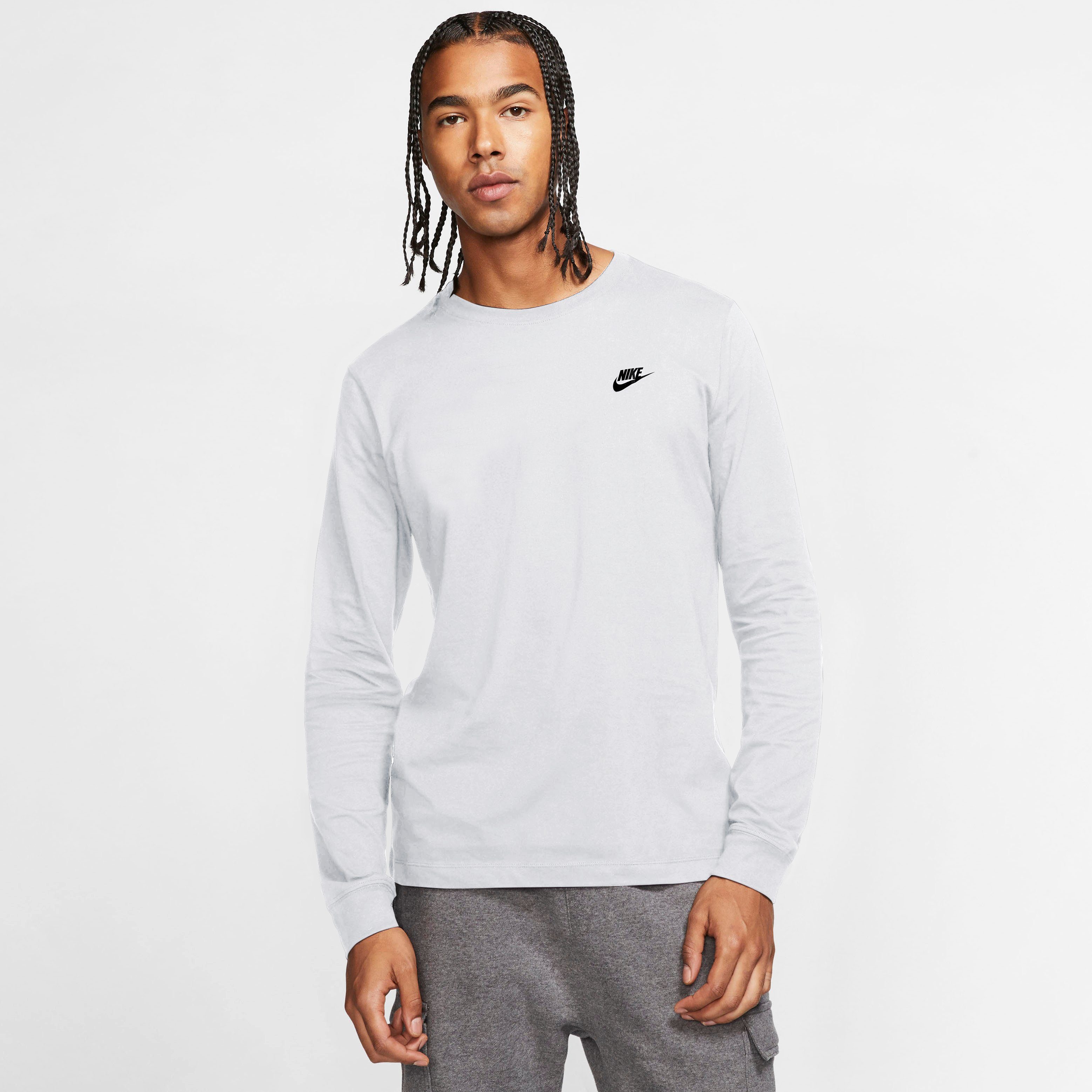 MEN'S Sportswear T-SHIRT Langarmshirt LONG-SLEEVE weiß Nike