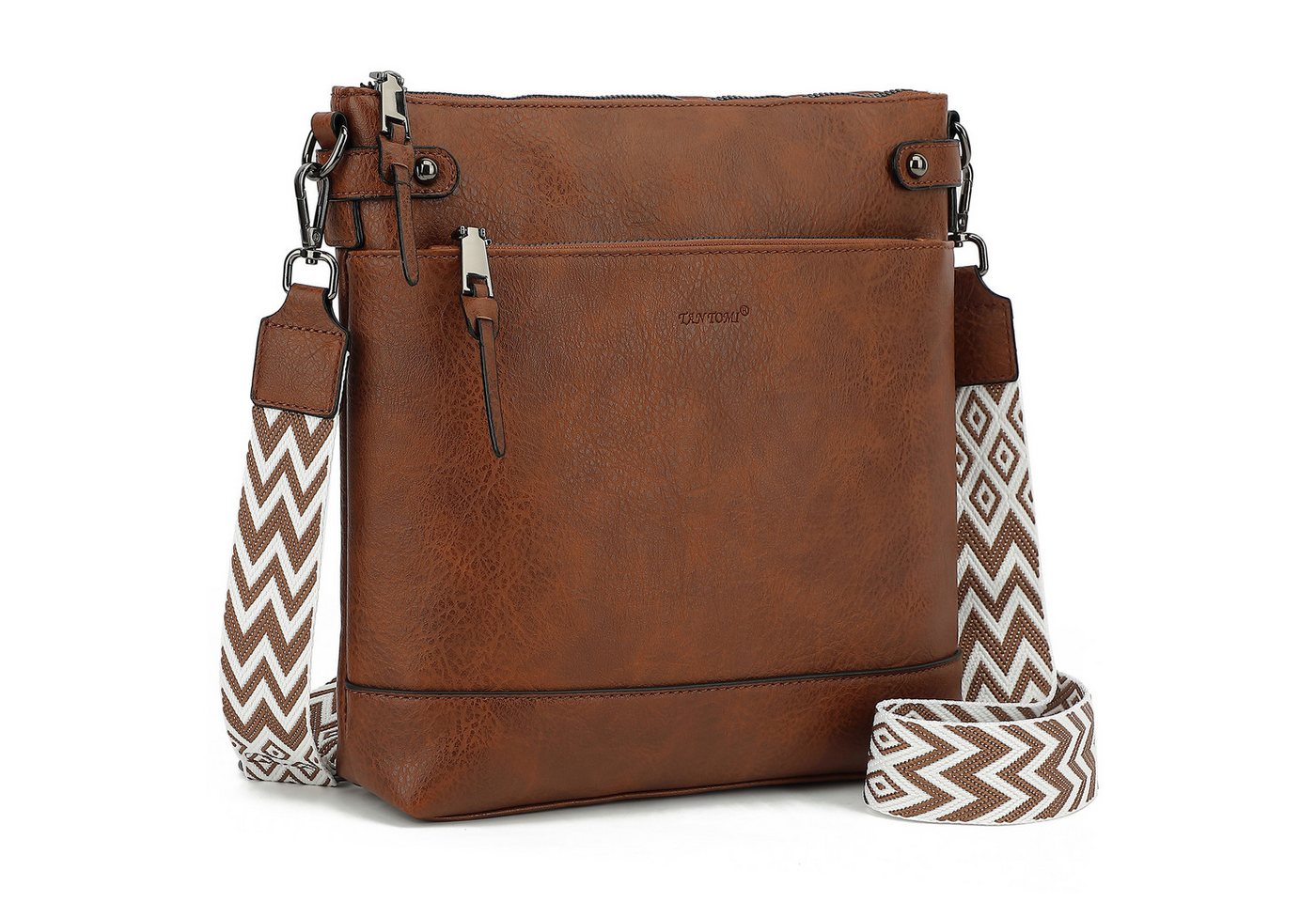 TAN.TOMI Umhängetasche Damen Mittel Crossbody Bag Leicht Schultertasche Tasche Bag, Mit Verstellbar Abnehmbar Breiter Gurt Pendeln Reise Campus