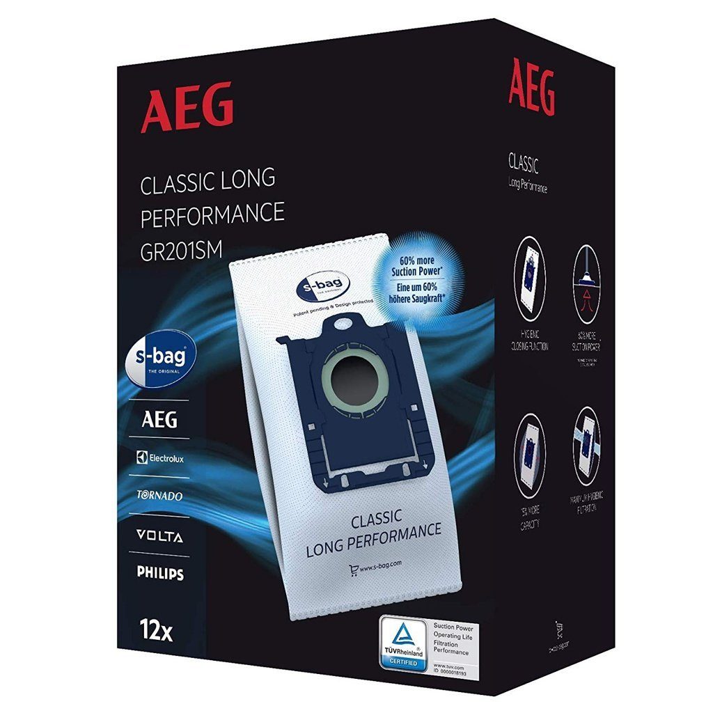 AEG Staubsaugerbeutel GR201SM Staubbeutel Megapack s-bag Classic Long ...