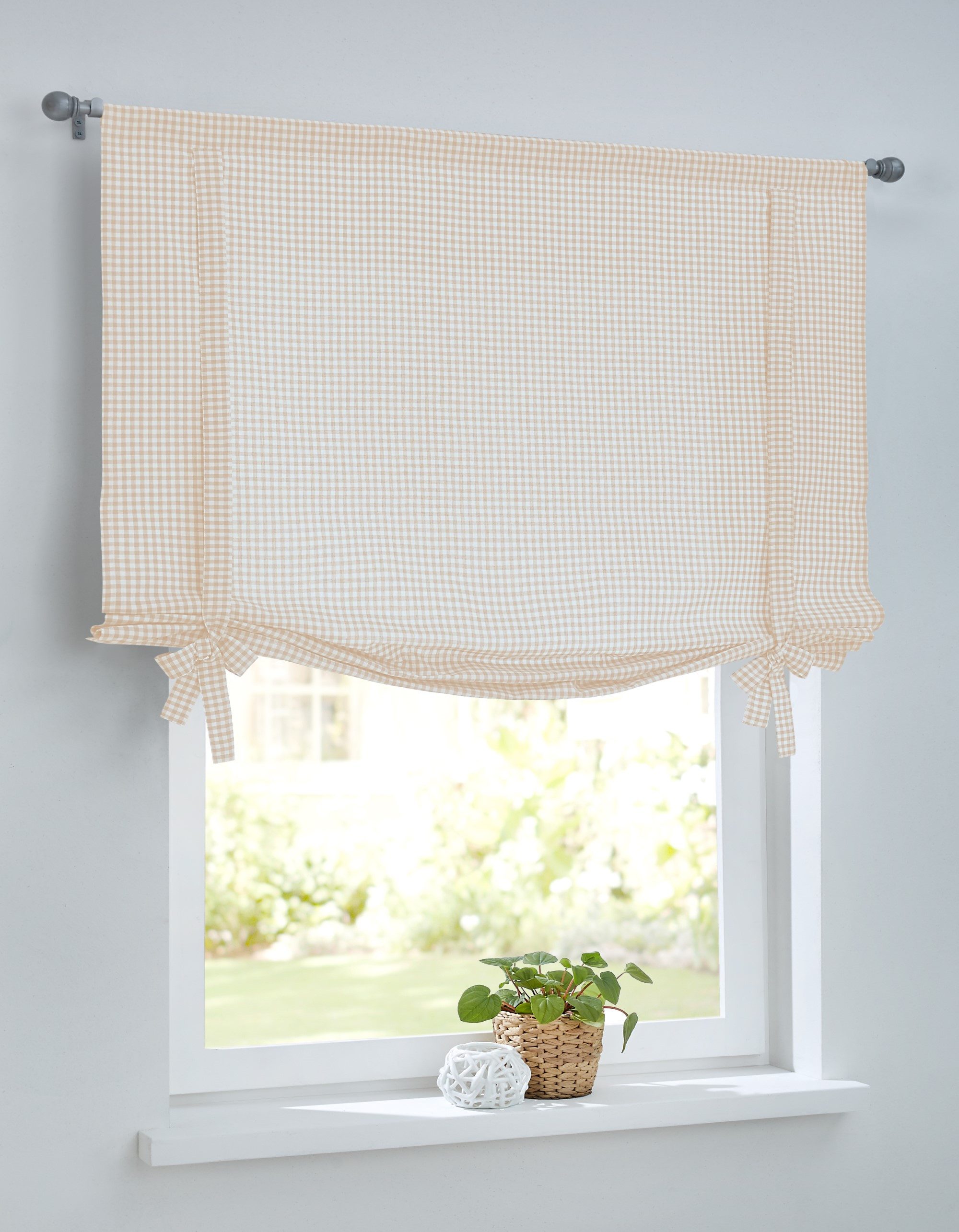 Kutti Bindegardine Cottage Raffgardine, Stangendurchzug (1 günstig online kaufen