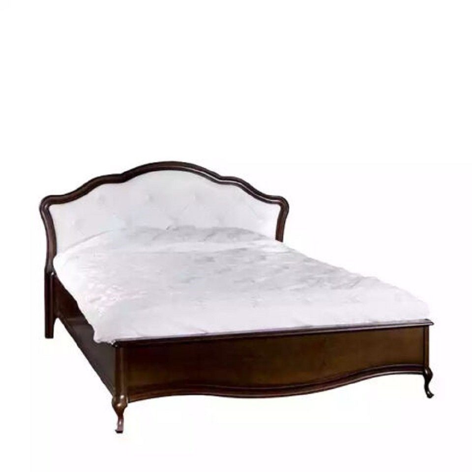 Doppel Bett (1-tlg., Bettrahmen Bett JVmoebel Luxus Design Braun Bettgestelle Europe in Bett), Modern Betten Made