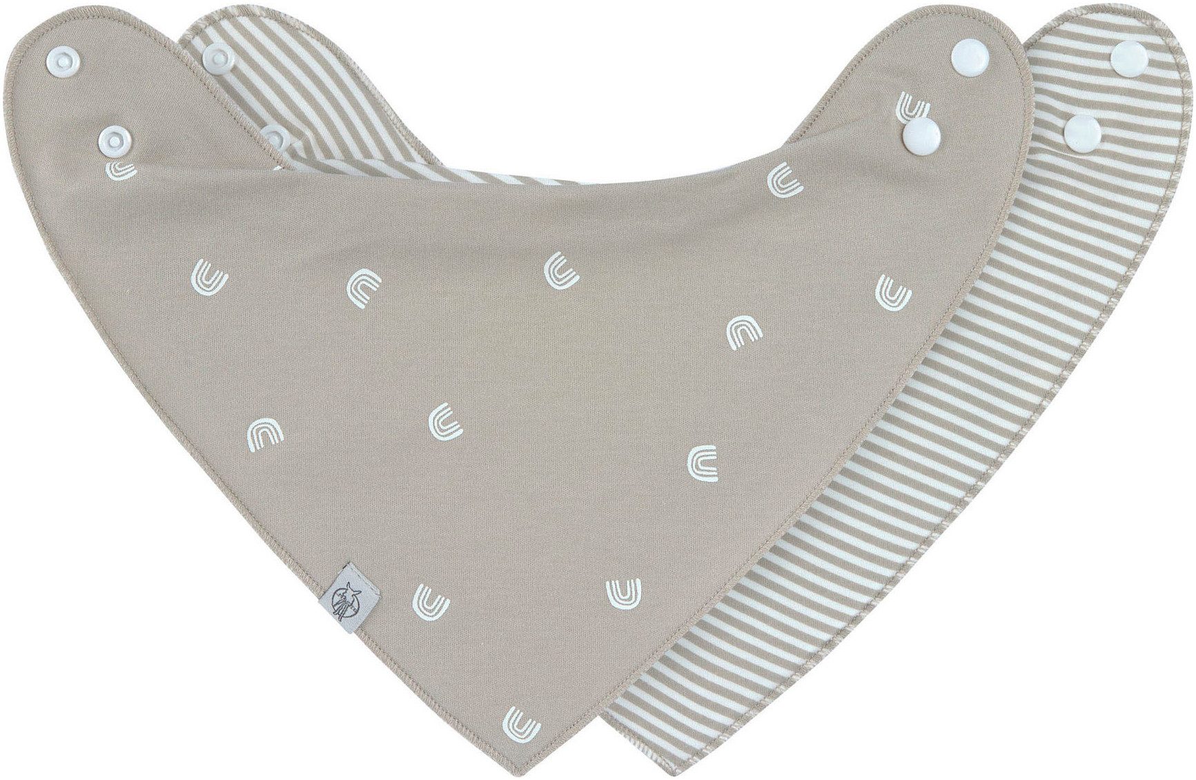 LÄSSIG Dreieckstuch Bandana, Rainbow, (Set, 2-St), für Babys, wasserdicht
