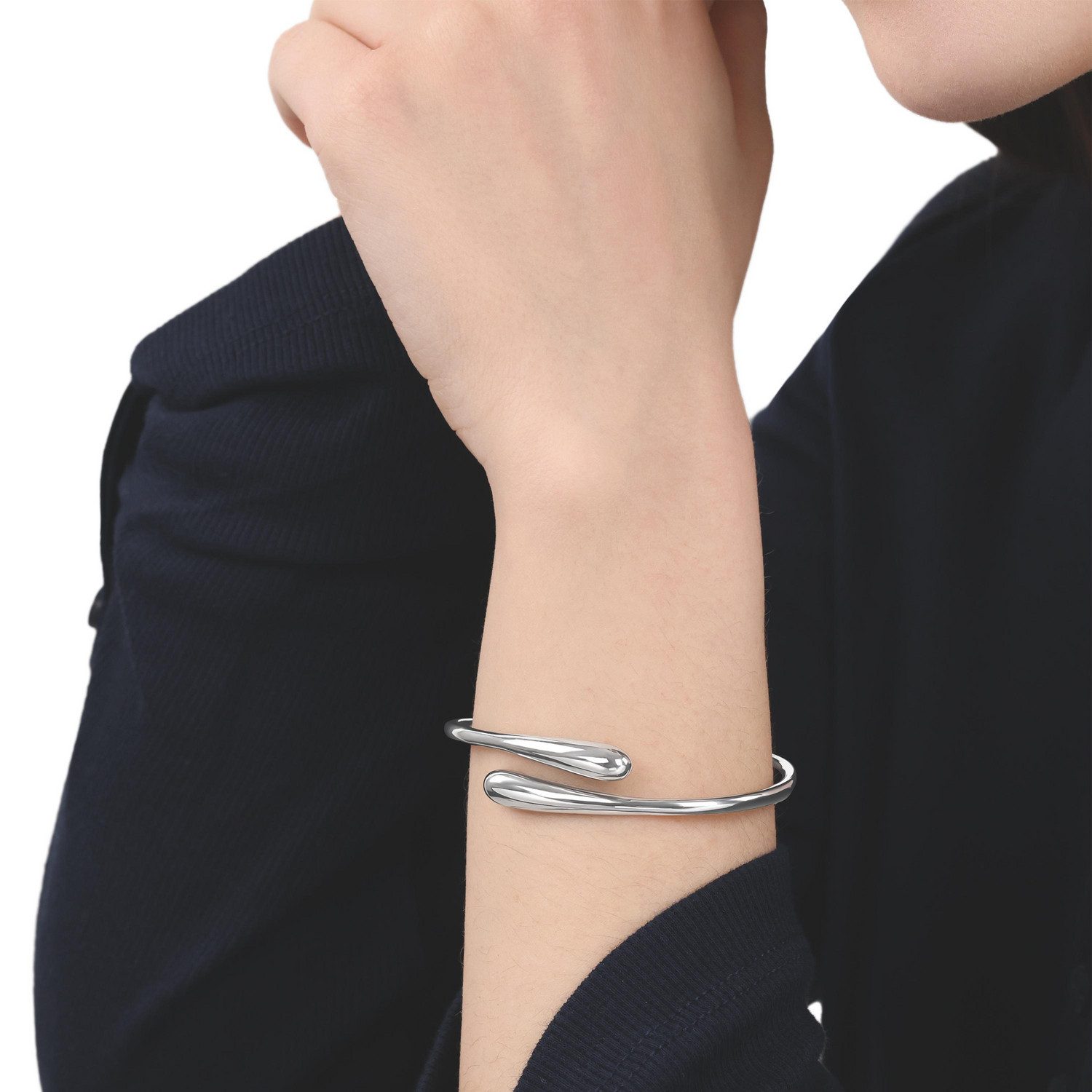 TOM TAILOR Armreif Schmuck Geschenk Edelstahl Tropfen – Bild 4 von 4