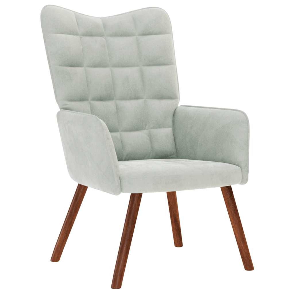 vidaXL Sessel Relaxsessel Hellgrau Samt (1-St) günstig online kaufen