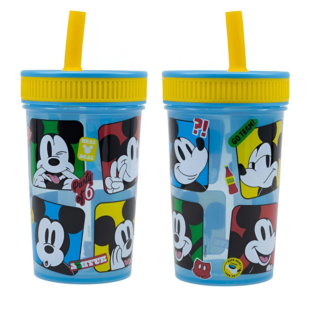 Disney Кухлі Disney Mickey Maus Kinder Trinkbecher integriertem Halm 465 ml