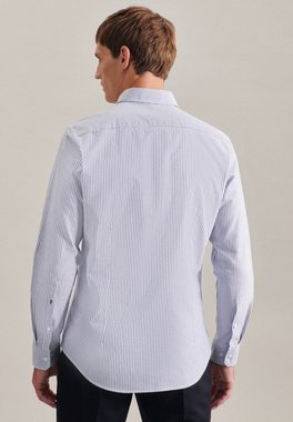 seidensticker Businesshemd Slim Slim Langarm Button-Down-Kragen Streifen