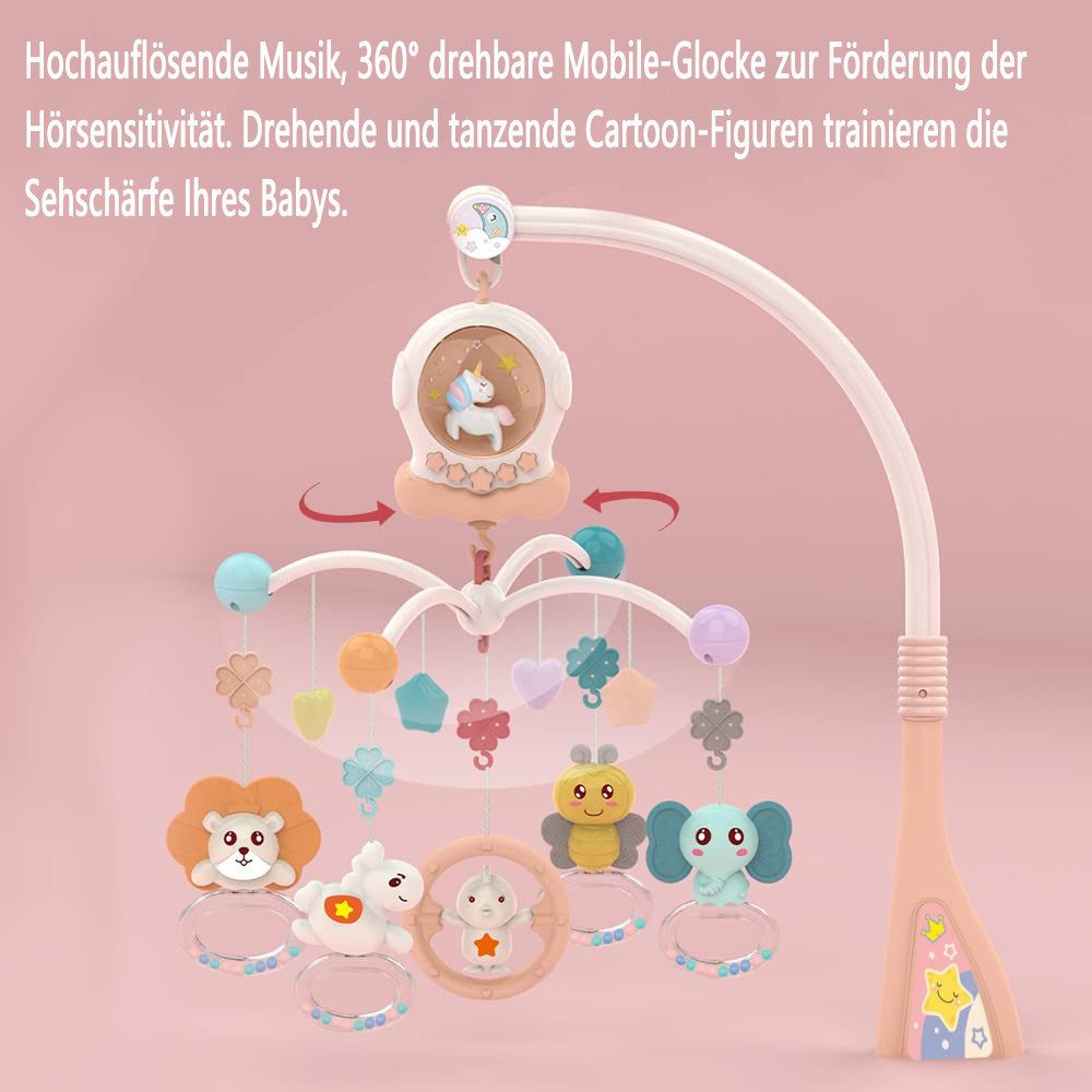 CLTYQ Mobile Mobile für Babybett, Elektrisches Mobile mit Licht, Musikmobil günstig online kaufen