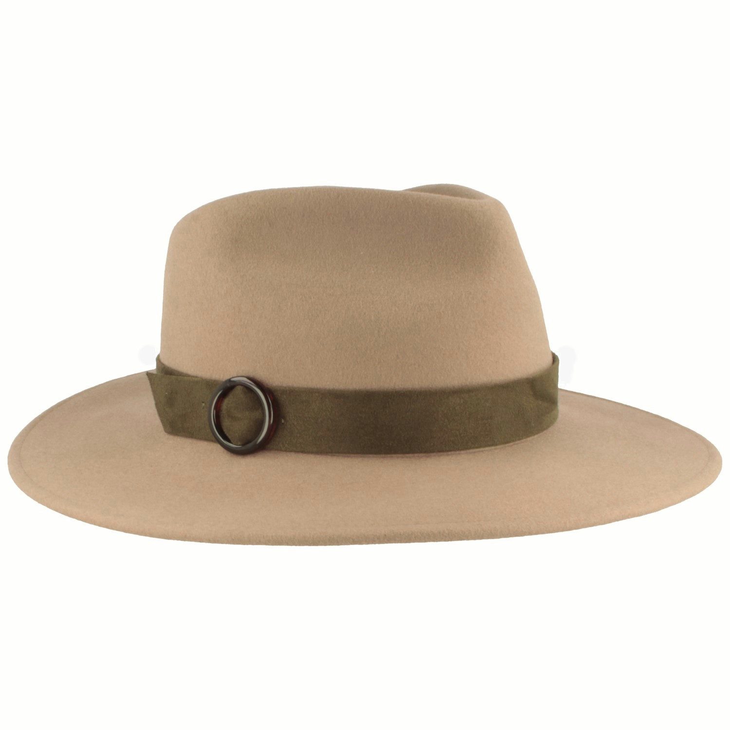 Breiter Filzhut Traveller hergestellt in Italien aus 100% Wollfilz