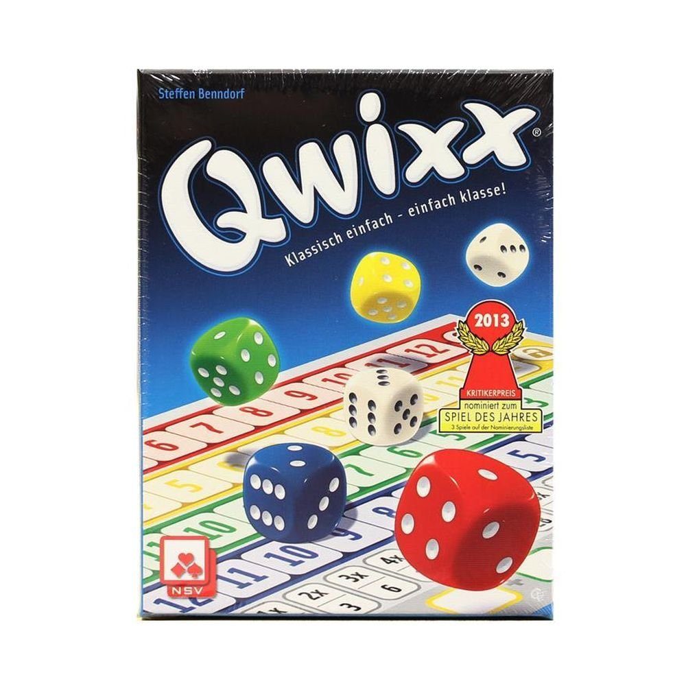 Qwixx das NSV Spiel, schnelle - und Cartamundi Würfelspiel beliebte
