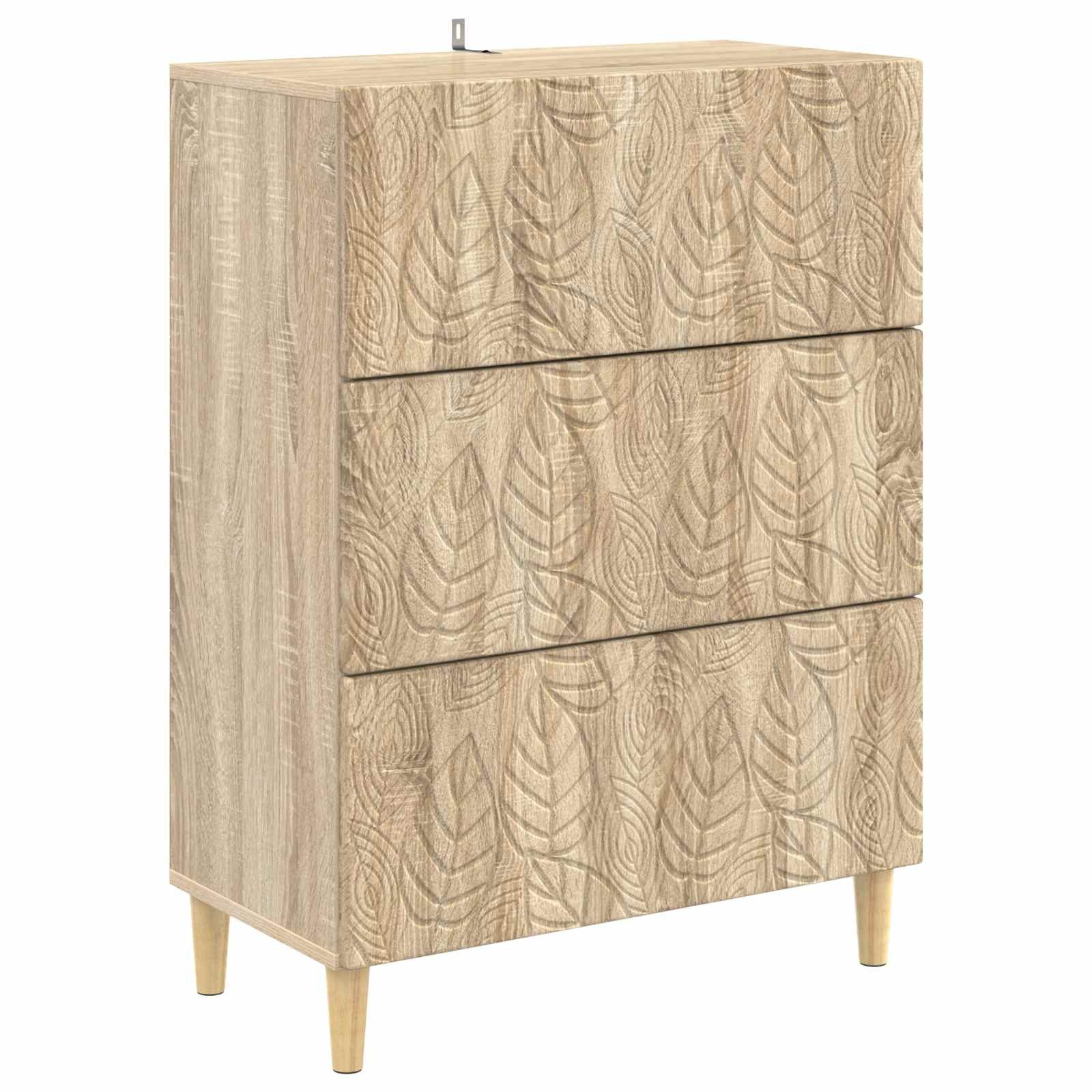 vidaXL Schranksystem Schubladenschrank Sonoma-Eiche 66 x 34,5 x 90 cm Holzwerkstoff (1-St)