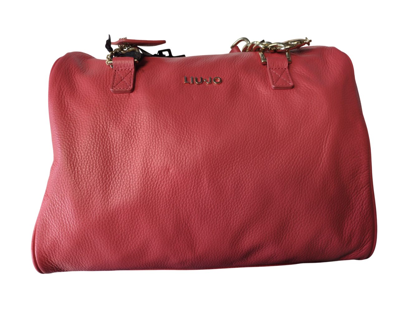 Liu Jo Handtasche Damen Leder Stoff Spicy Coral Beige Reißverschluss A14294P0129-71644