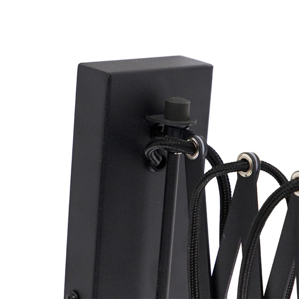 Qazqa Wandleuchte Merle, ohne Leuchtmittel, E27, Schwarz, Industrie, Stahl, günstig online kaufen