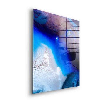 DOTCOMCANVAS® Acrylglasbild Sapphire Haven - Acrylglas, Acrylglasbild Sapphire Haven weiß blau schwarz abstrakte moderne Kunst