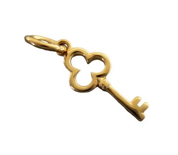 NICEANDnoble Kettenanhänger 585er Gelbgold Kettenanhänger Schlüssel, 585er Goldschmuck