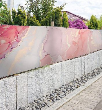 MyMaxxi Sichtschutzzaunmatten Zaunbanner Marmor rosa gold Sichtschutz Garten Zaun