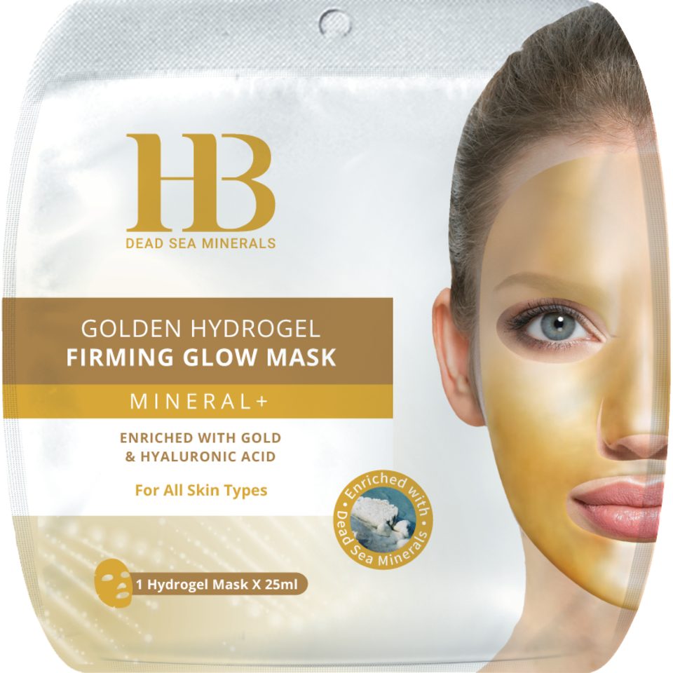 H.B. Dead Sea Minerals Gesichtsmaske Health&Beauty Hydrogel Gold Tuchmaske – Totes Meer & Hyaluron 1 Stück