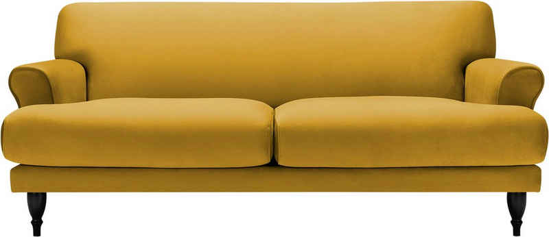 LOVI Sofa »Ginger«, 2-Sitzer, Füße in Buche schwarz, Sitzunterfederung mit Dynaflex Polsterunterlage, Hightech-Gewebe mit hoher Dimensionsstabilität