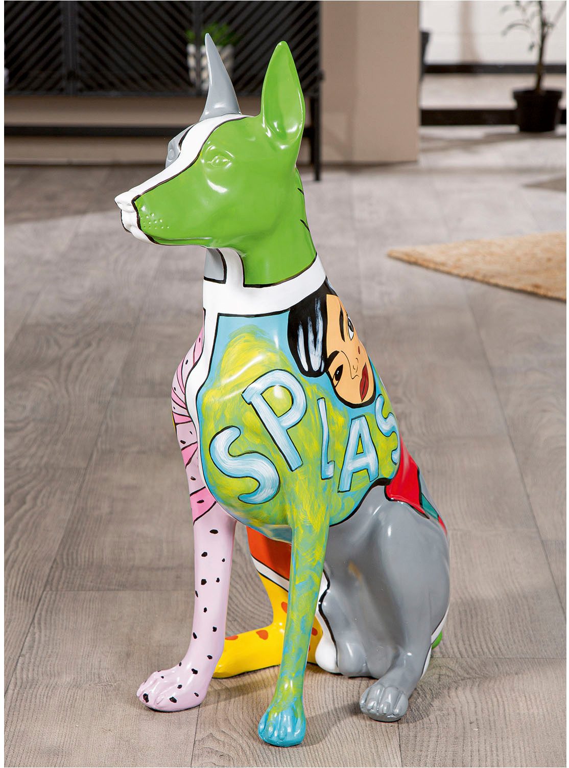 GILDE Tierfigur Figur Hund Dobermann mehrfarbig H. 70 cm (1 St)