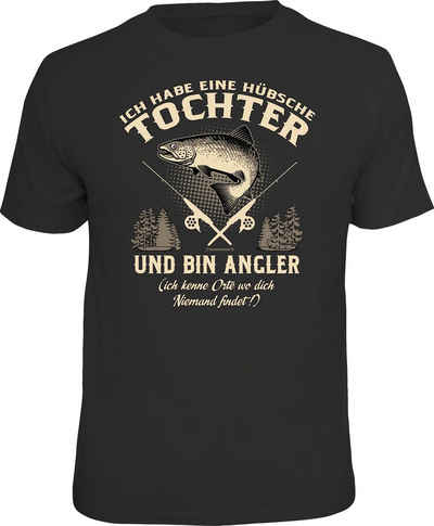 RAHMENLOS® T-Shirt Das Geschenk für besorgte Väter/Angler "Habe hübsche Tochter"
