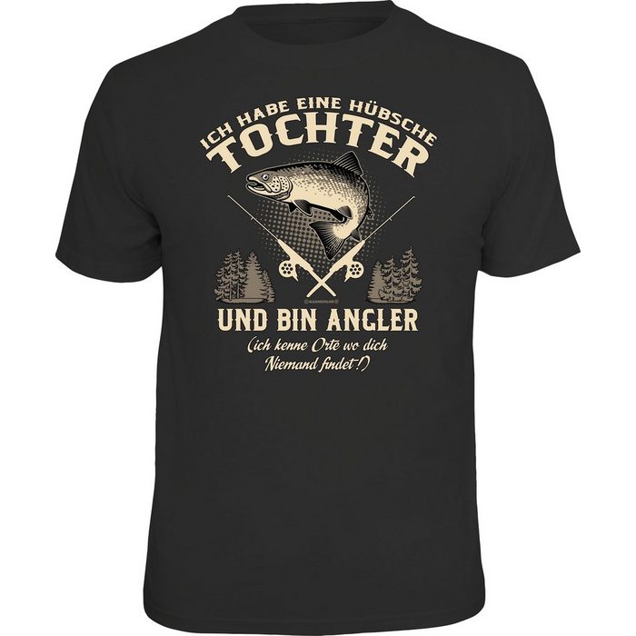 Rahmenlos T-Shirt Das Geschenk für besorgte Väter/Angler "Habe hübsche Tochter&quot