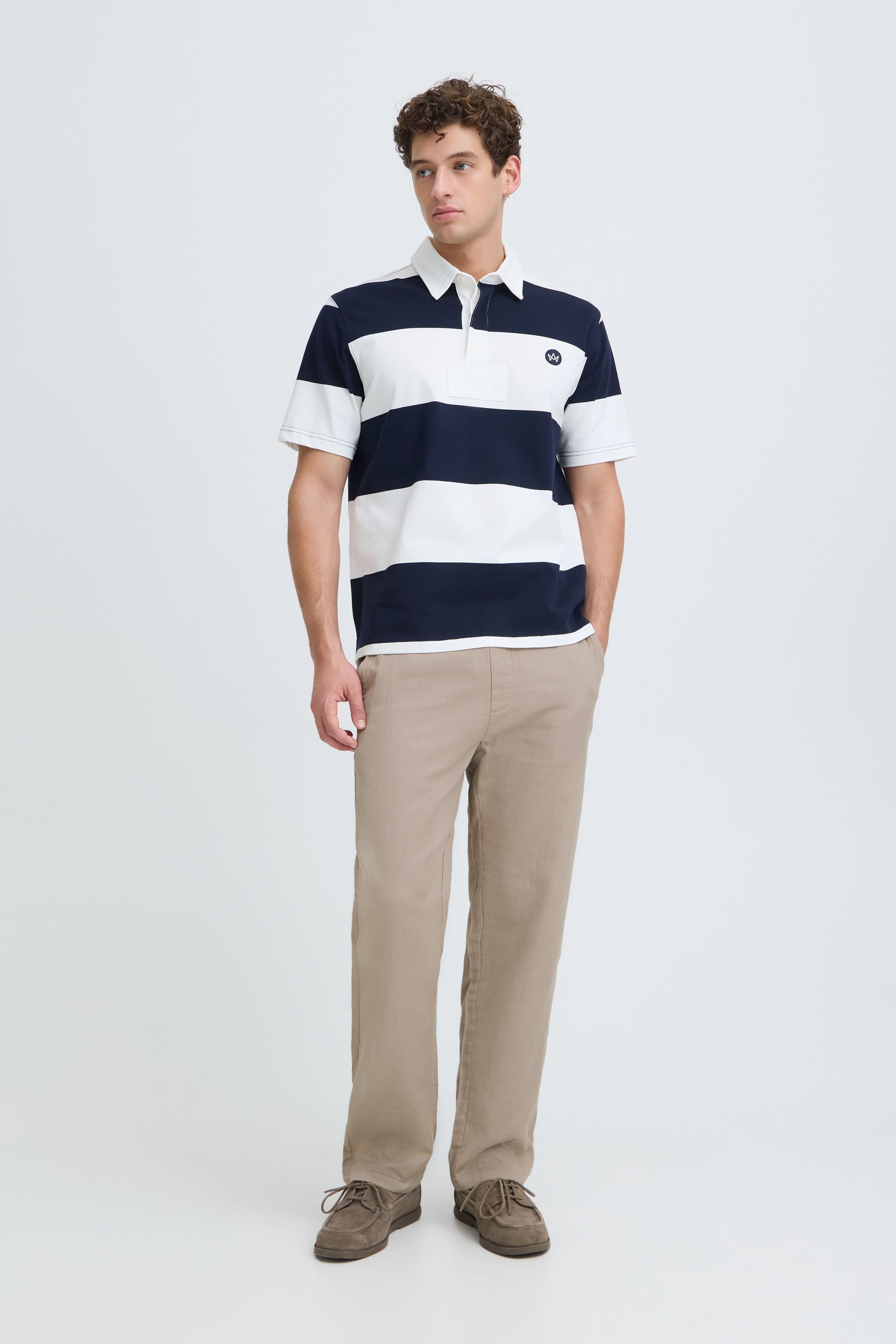 Kronstadt Chinohose KSRencroft Stoffhose mit elastischem Bund und Kordeln - Regular Fit