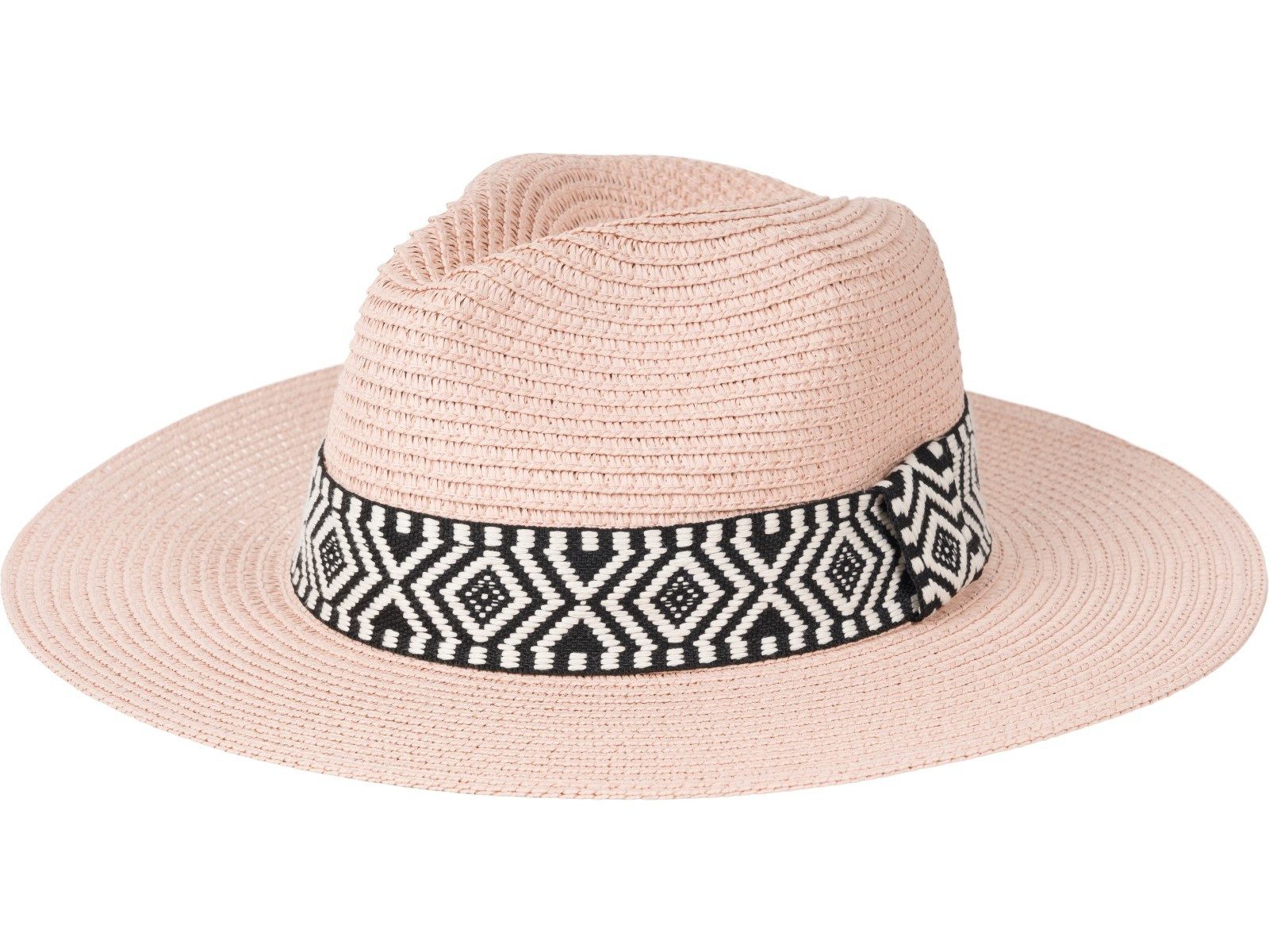 styleBREAKER Sonnenhut Panama Strohhut Hutband Azteken Muster (1-St)