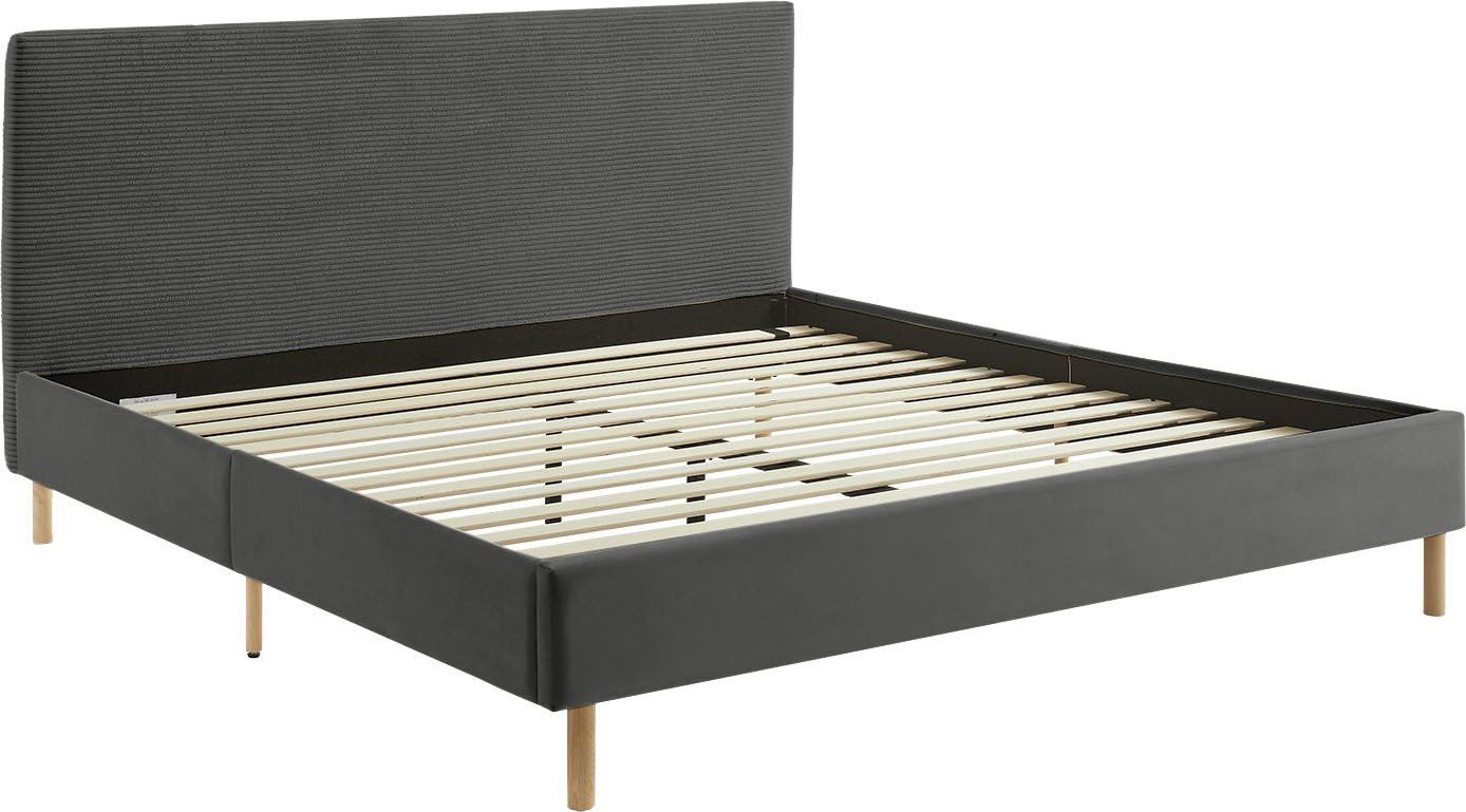 Home affaire Polsterbett Armandine inkl. Lattenrost, Kopfteil mit Cordbezug günstig online kaufen