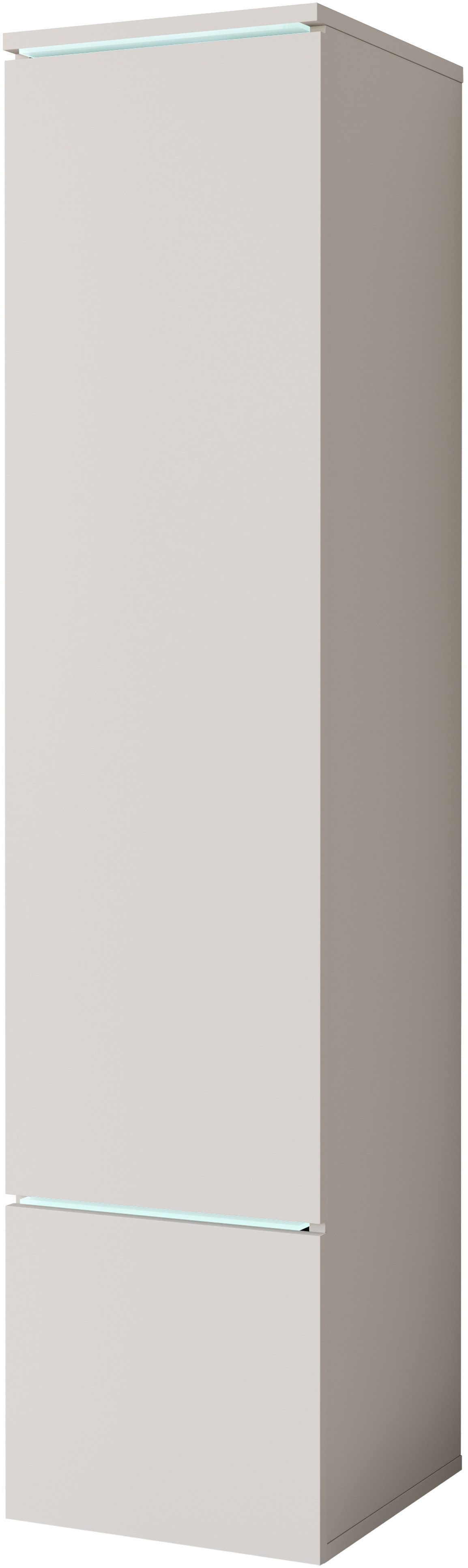 Home affaire Vitrine Vera, Höhe 130 cm, in verschiedenen Farbausführungen (1-St) LED-Beleuchtung, Türanschlag frei wählbar, stehend/hängend