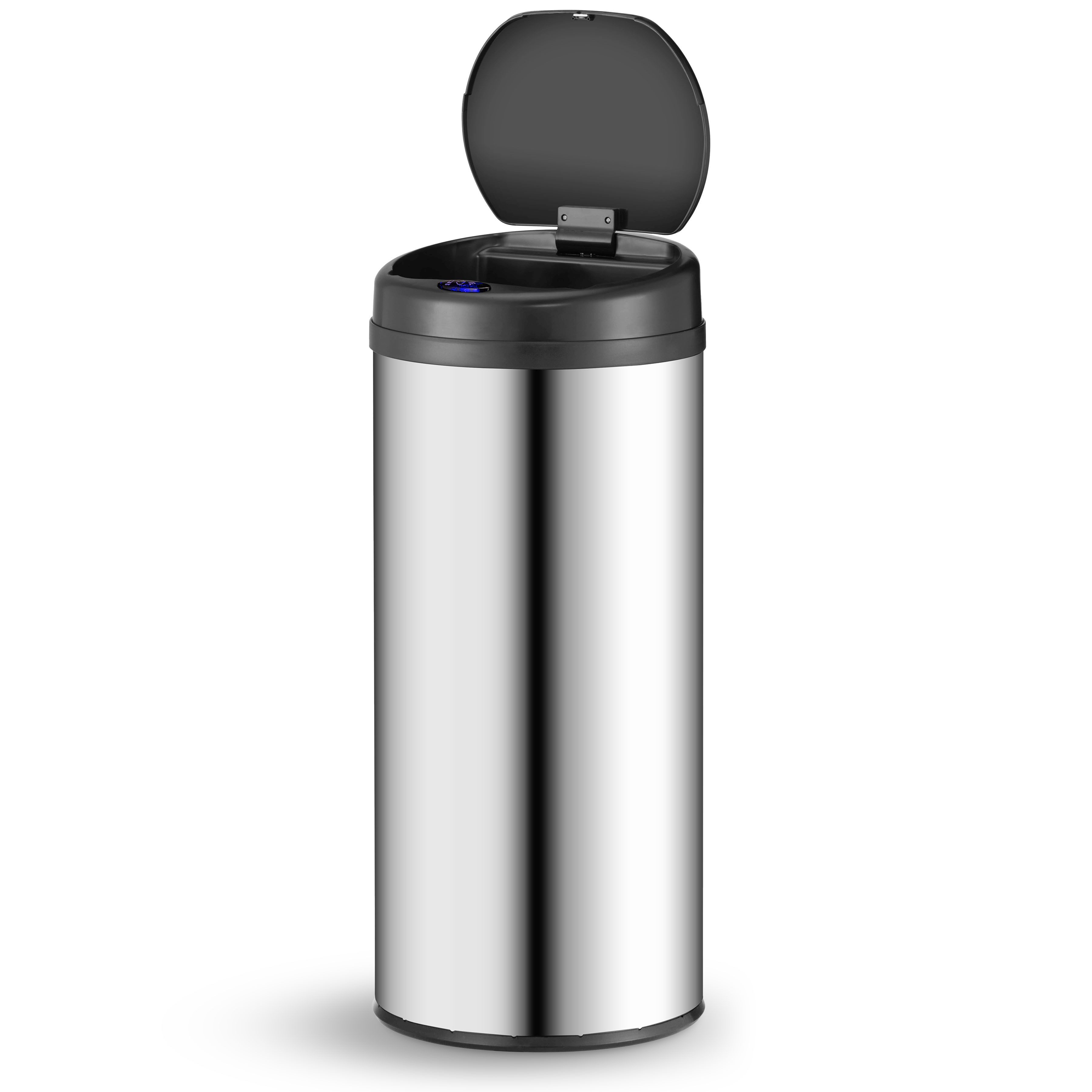 Juskys Mülleimer, 50 L Volumen, mit Sensor, geräuscharmes Öffnen / Schließen, rostfrei