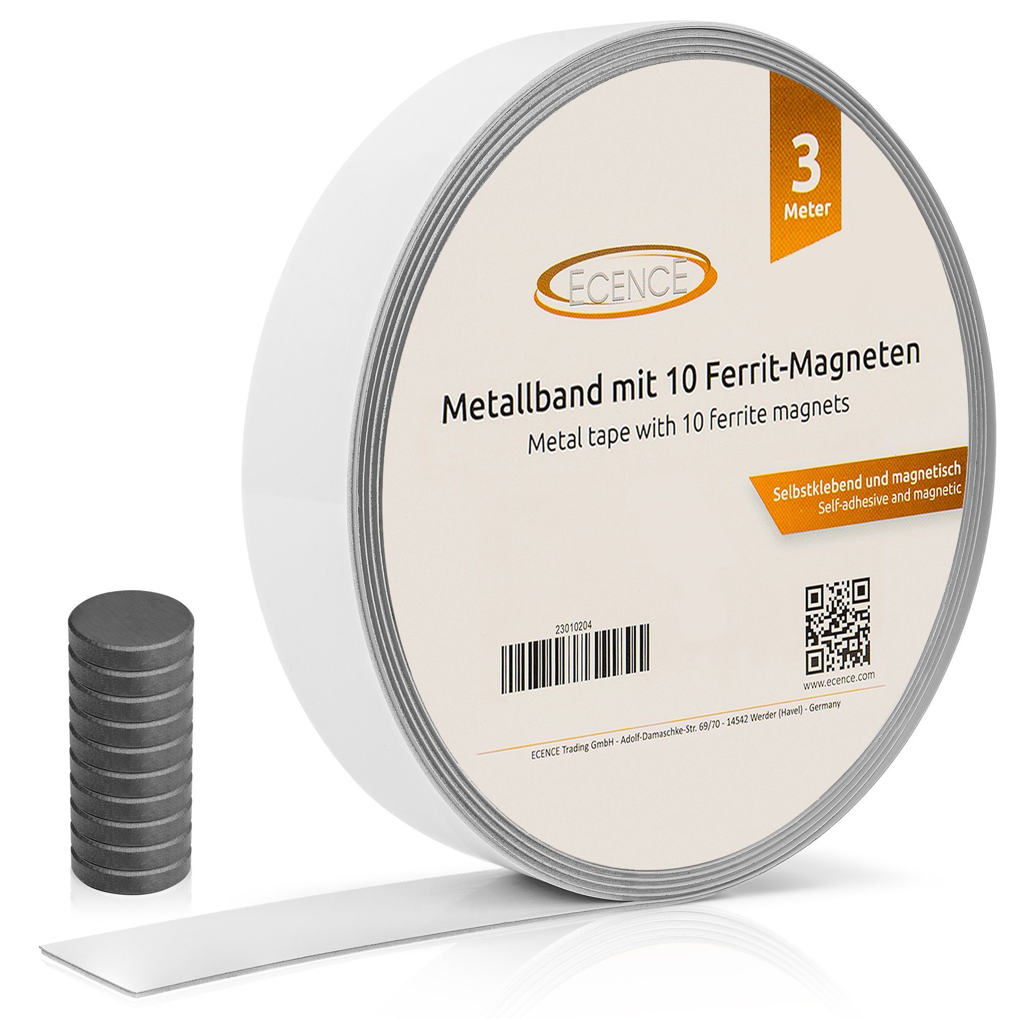 ECENCE Magnet Neodym Klebe-Magnete 10x selbstklebend Magnet rund (10-St)