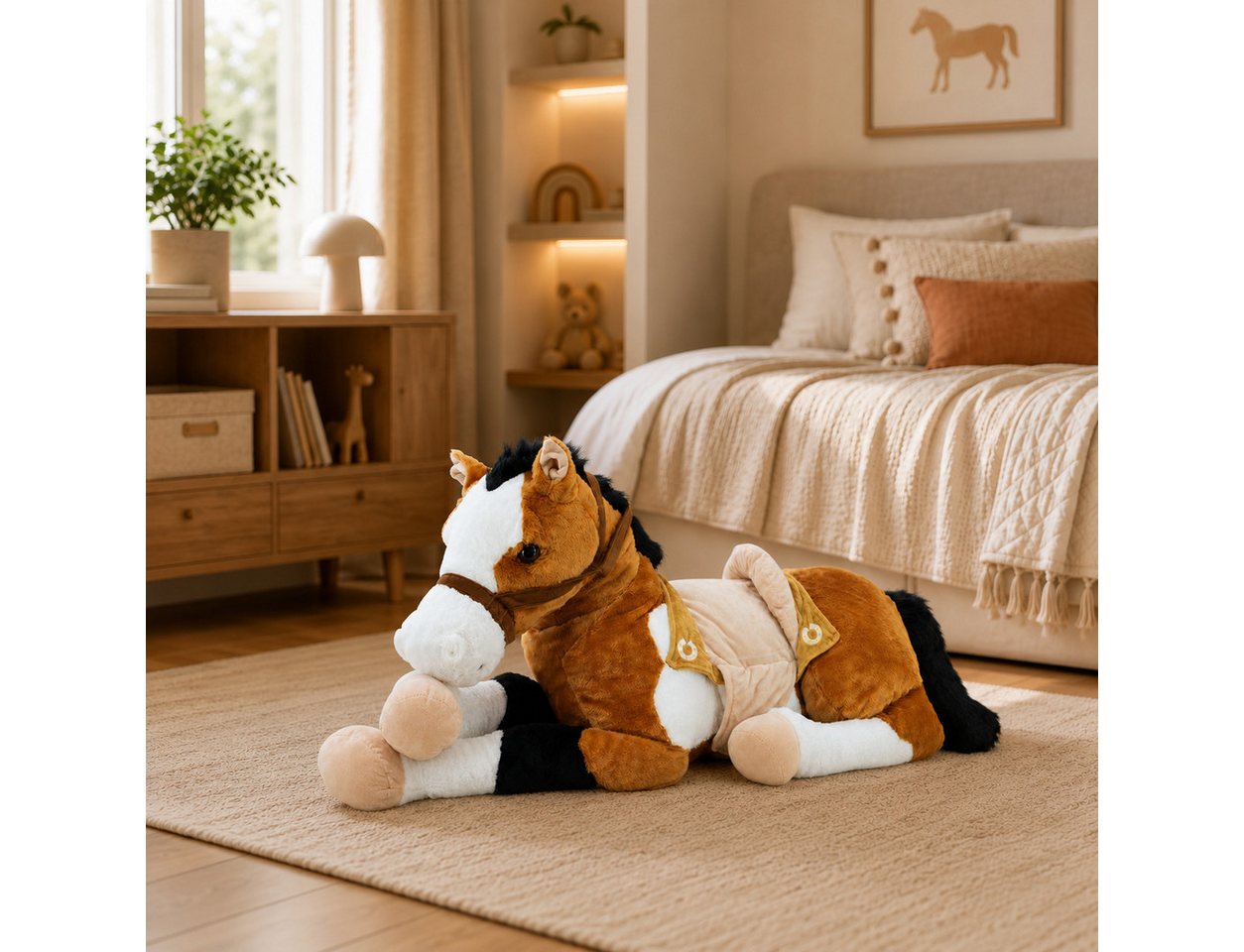 Sweety-Toys Kuscheltier Sweety Toys 6502 Kuscheltier LUCKY Pferd XXL Riesen Pferd liegend