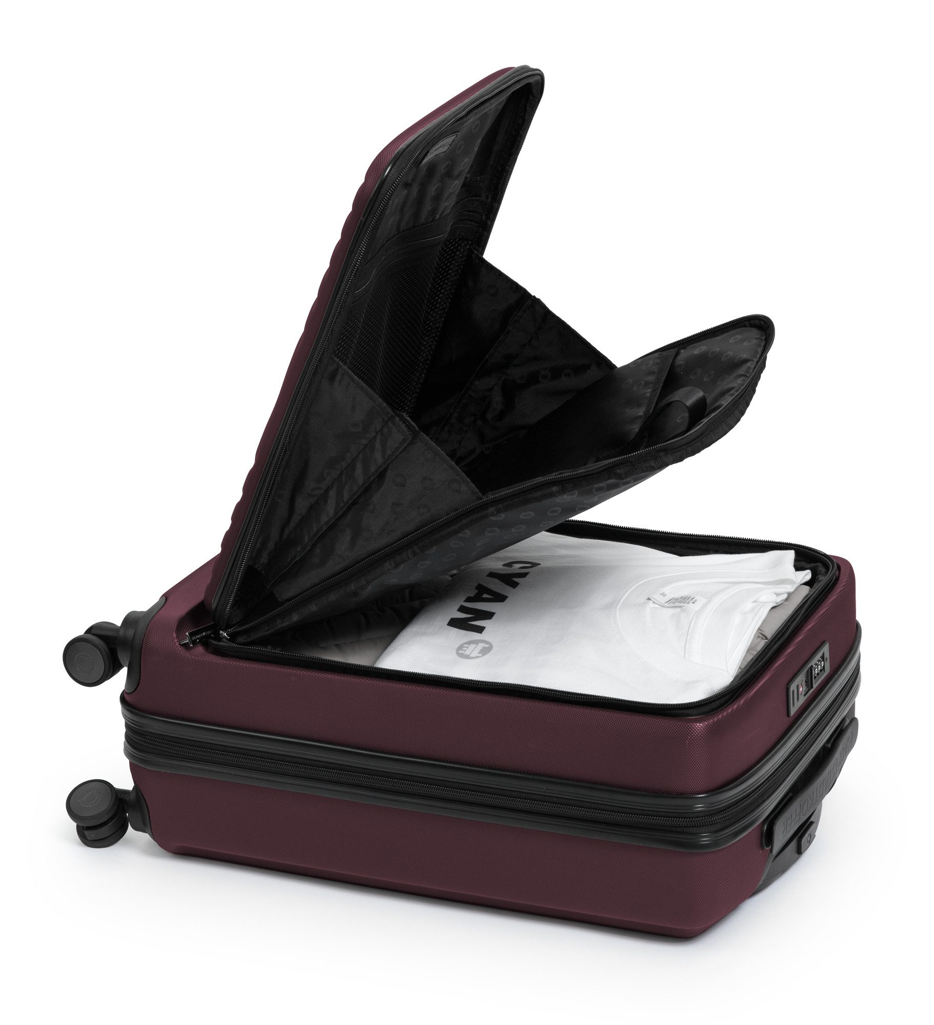 Hauptstadtkoffer Handgepäckkoffer Mitte, 4 Rollen, Handgepäck-Trolley Toploader, Laptop-Fach, TSA 37L