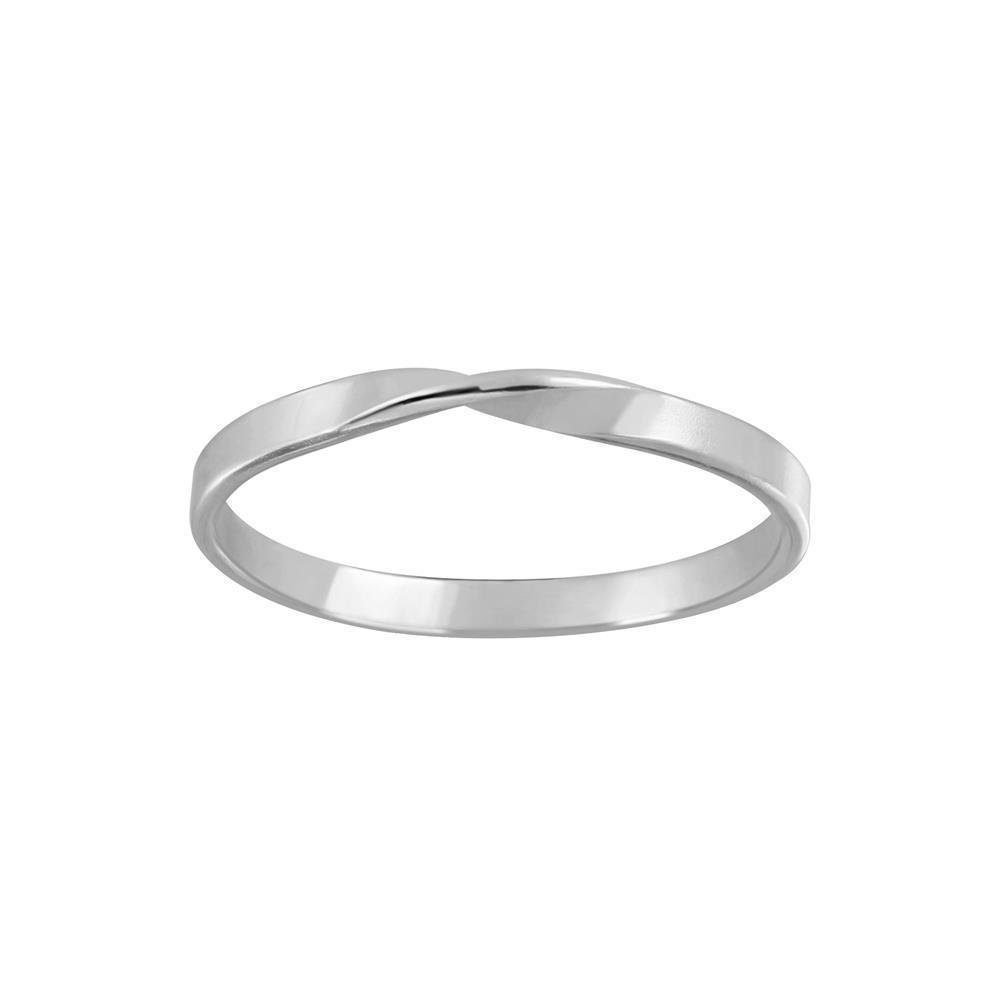 BUNGSA Fingerring Ring einfach gedreht aus 925 Silber Damen silber 52 (16,6) (Ring, 1-tlg), Frauen Mädchen
