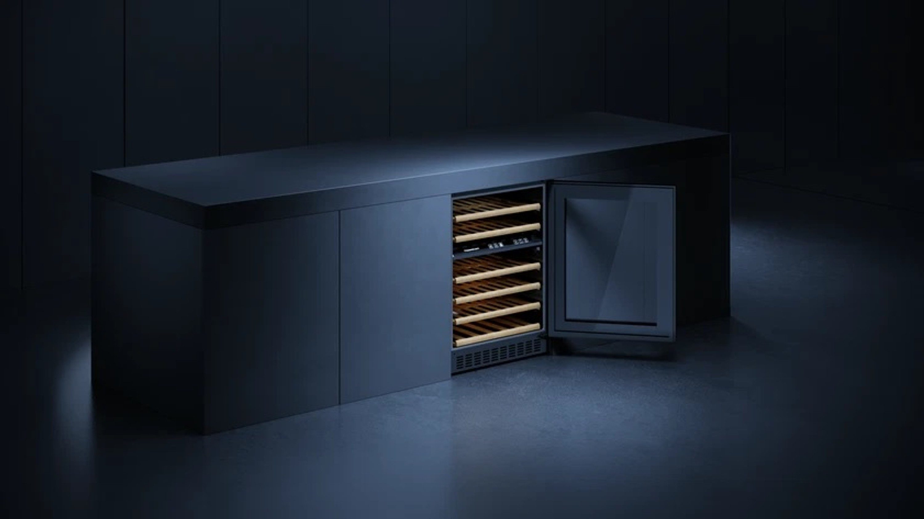 Küppersbusch Einbauweinkühlschrank FWKU1851.0S, für 46 Standardflaschen á 0,75l,LED Innenbeleuchtung, Türanschlag wechselbar, Temperaturregelung