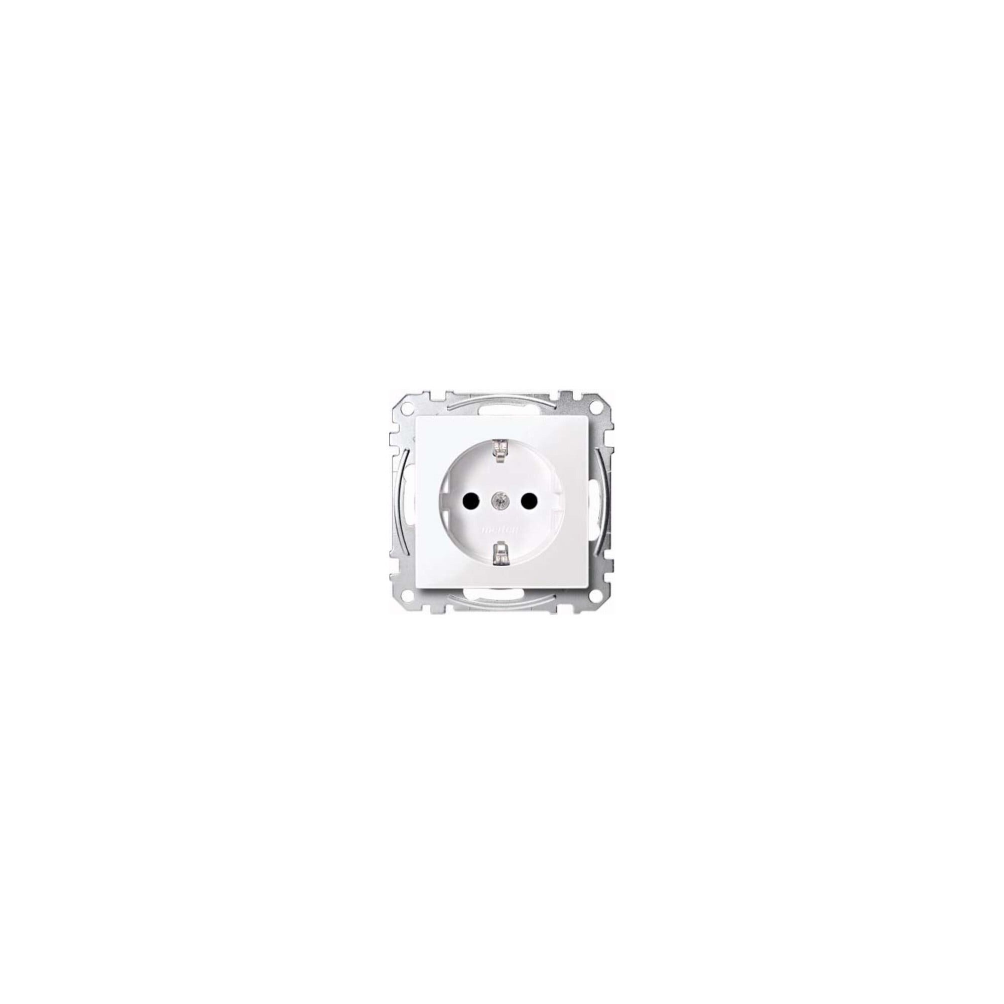 merten Schuko-Stecker Merten SCHUKO-Steckdose aws/gl mit Steckklemme MEG2300-0325
