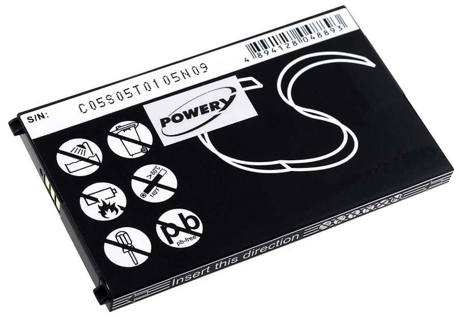 Powery Akku für Doro PhoneEasy 326 Handy-Akku 1050 mAh (3.7 V)