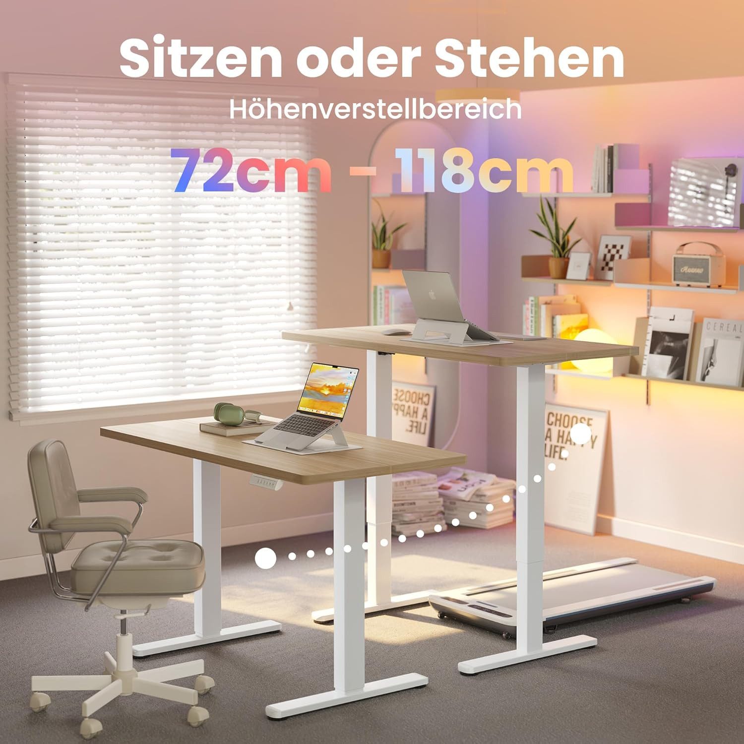 Huanuo Schreibtisch Elektrisch Höhenverstellbarer Schreibtisch (Einteilig, günstig online kaufen