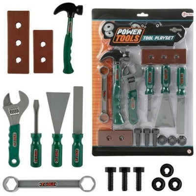 Toi-Toys Kinder-Werkzeug-Set Power Tools Werkzeugset 14tlg Schrauben Klopfen