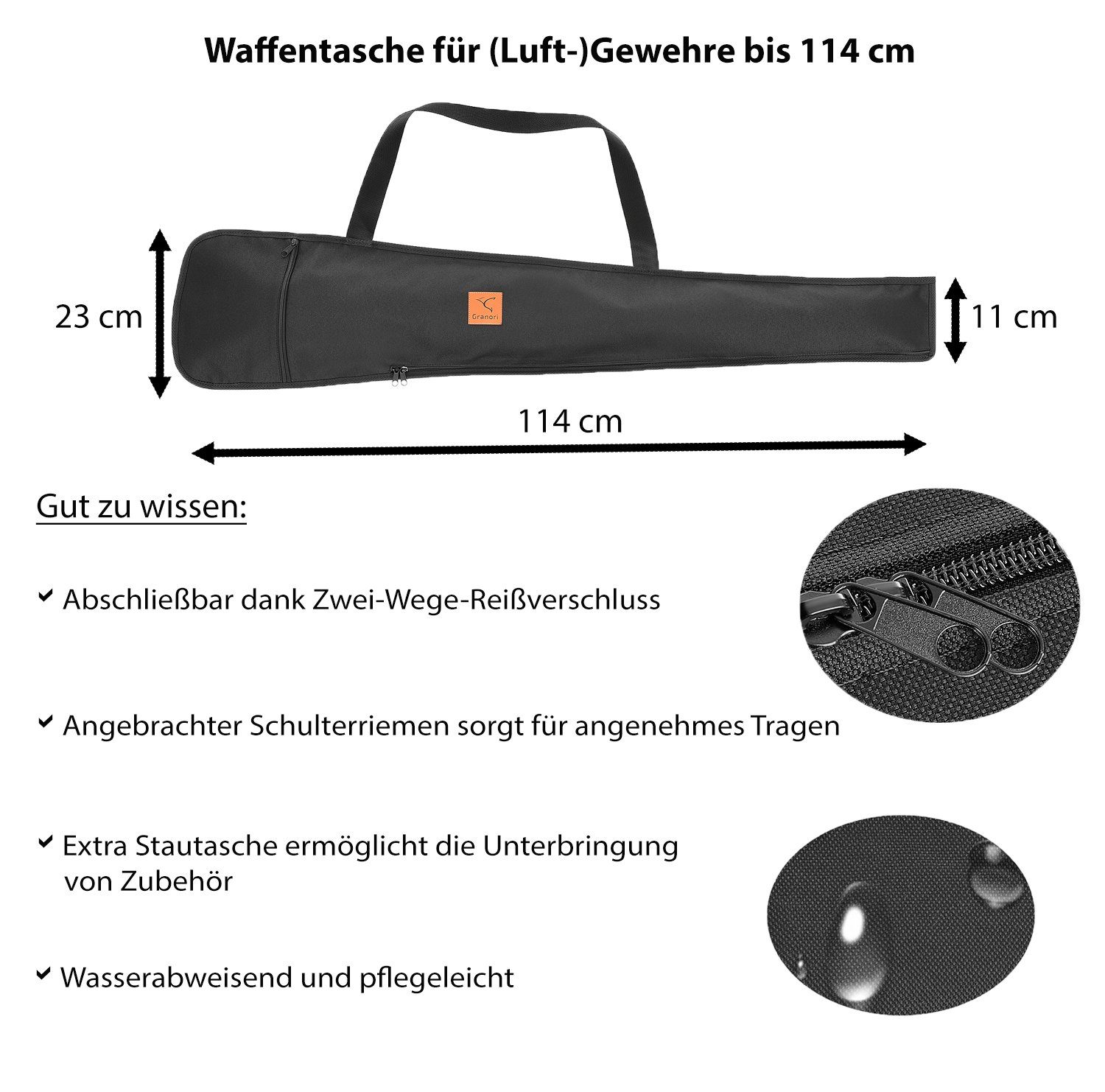 Granori Sporttasche für Luftgewehr – Waffentasche / Gewehrfutteral 114 cm m günstig online kaufen