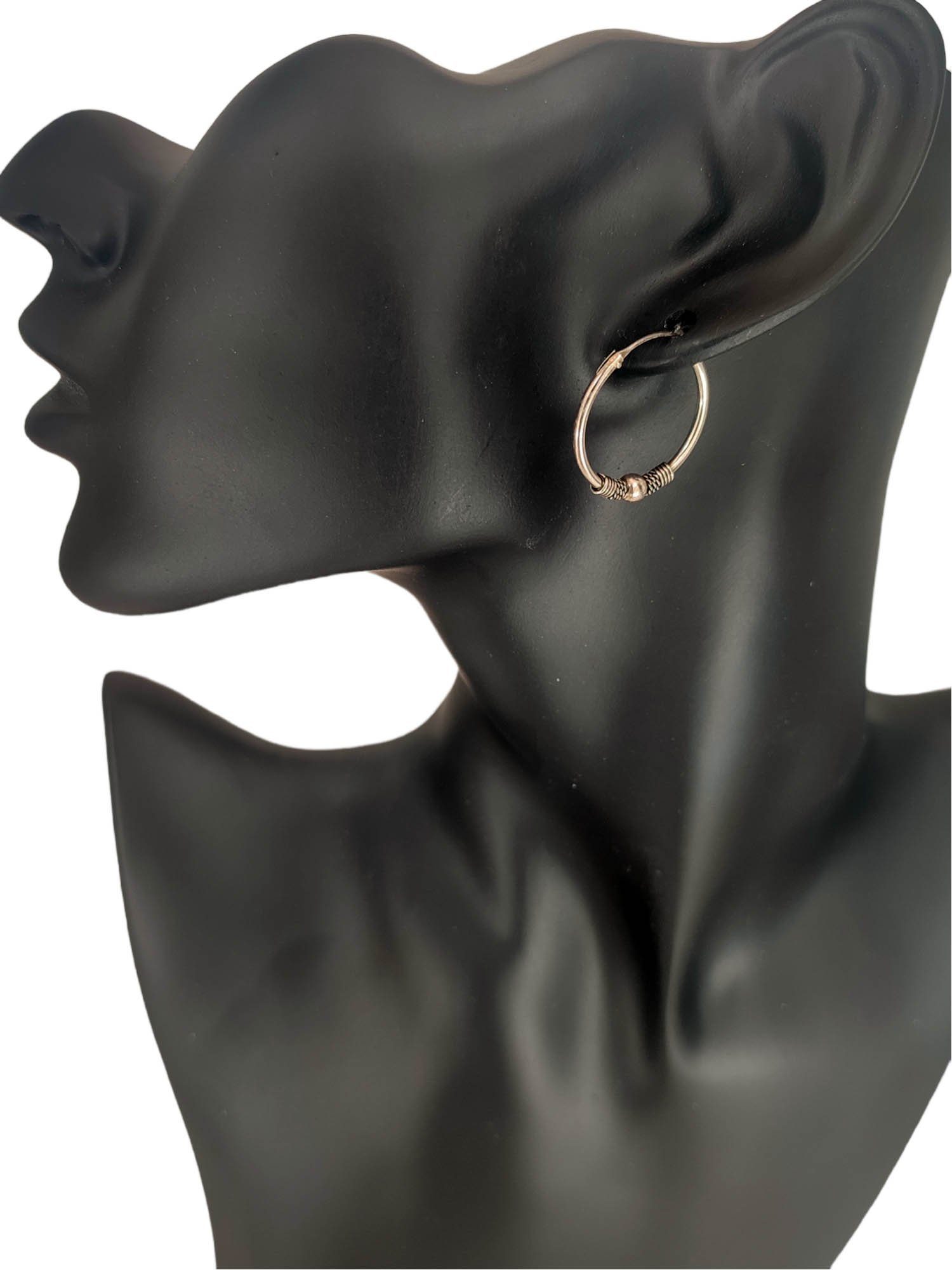 of Paarpreis Kreolen Kiss Creole Ohrringe Ohr Silber 925 Bali Ohrring-Set Leather Sterling