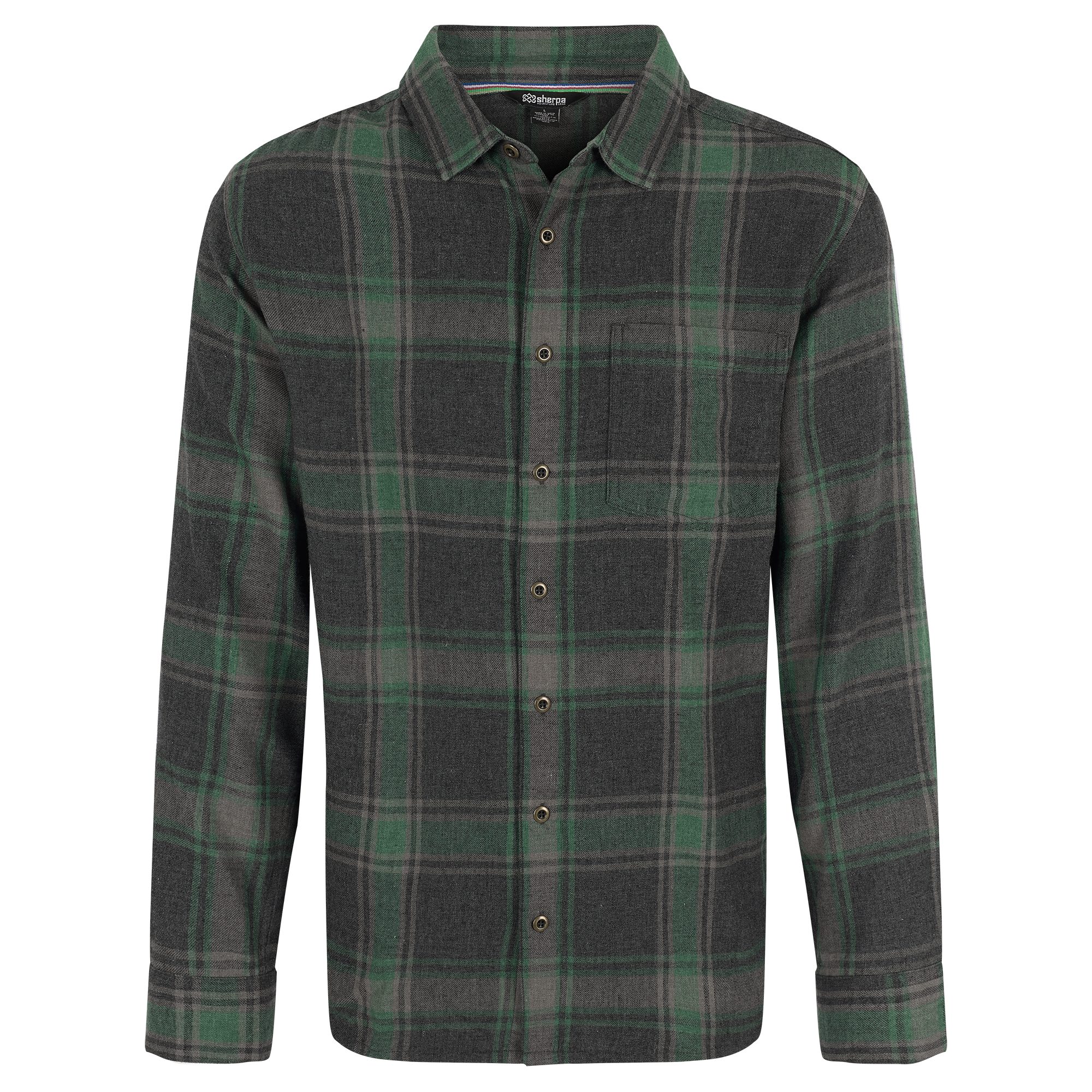 Sherpa Karohemd Sherpa Herren Batsa Eco Langarmhemd