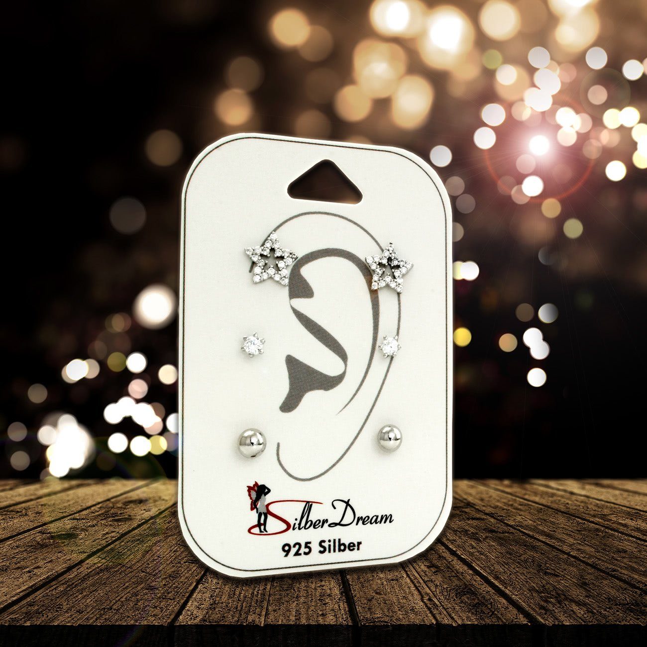 SilberDream Paar Ohrstecker SilberDream Zirkonia 3er günstig online kaufen