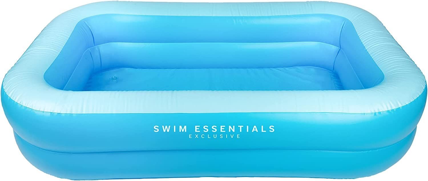 Swim Essentials Pool Rechteckiger Swimming Pool 211 cm Blau, Swimmingpool Planschbecken