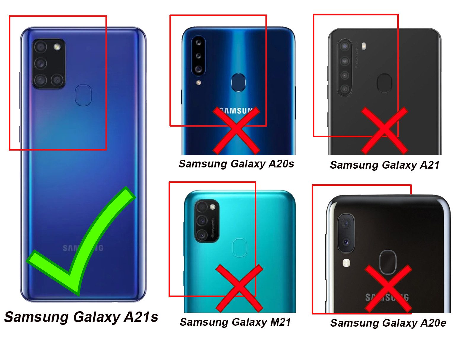 betterfon Handyhülle Handytasche für Samsung Galaxy A21s TPU Schutz Schale, Wallet Case mit Kartenfächern Magnetverschluss und weicher Innenhülle